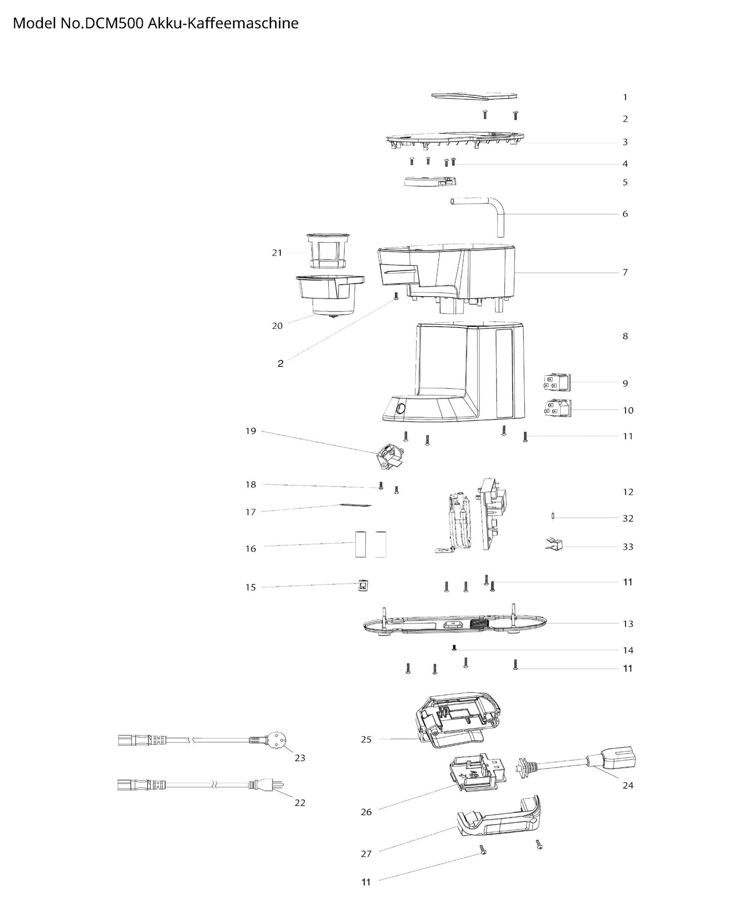 Makita DCM500 Ersatzteile