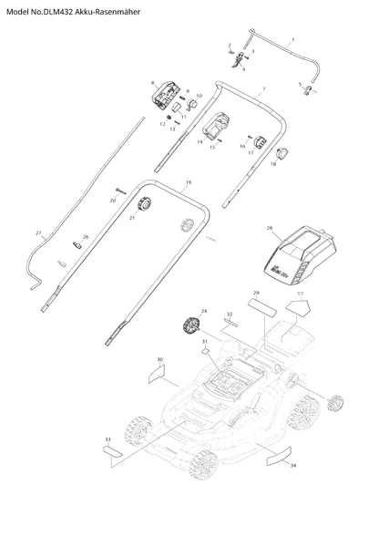 Makita DLM432 Ersatzteile