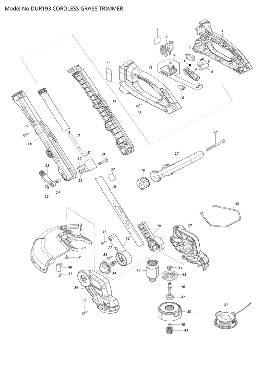 Makita DUR141 Ersatzteile