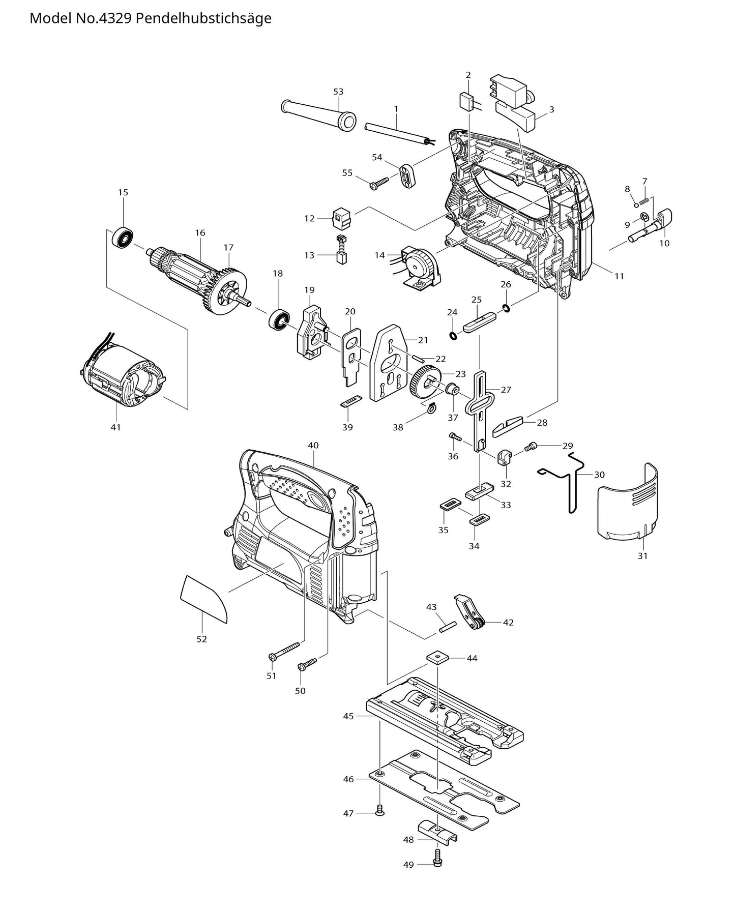 Makita 4329  Ersatzteile
