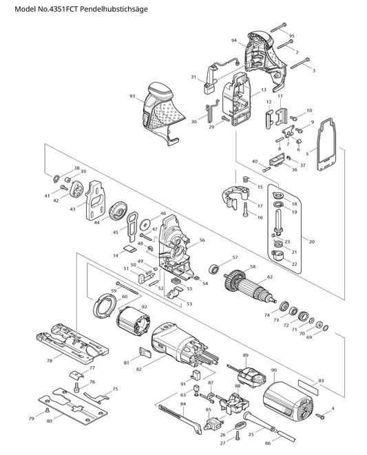 Makita 4351FCT Ersatzteile