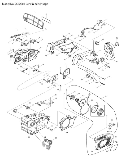 Makita DCS230T Ersatzteile