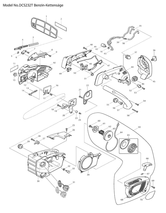 Makita DCS232T Ersatzteile
