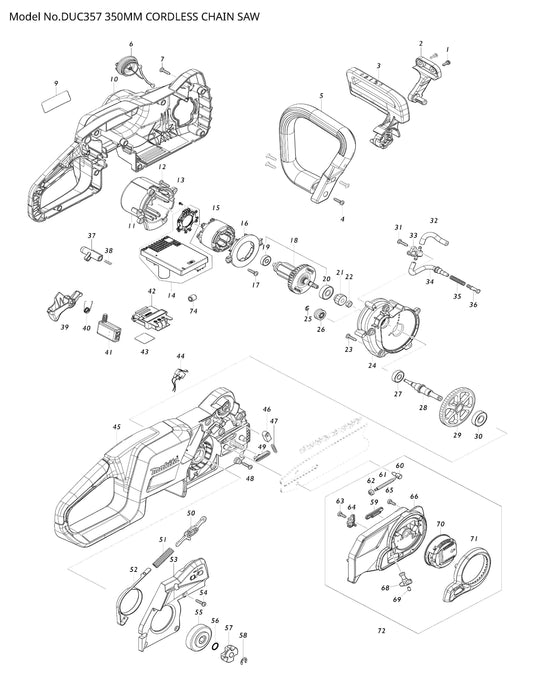 Makita DUC357 Ersatzteile