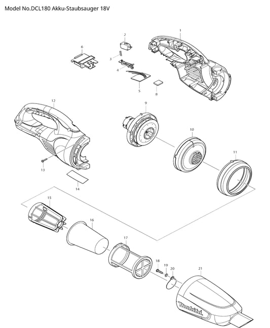 Makita DCL180 Ersatzteile