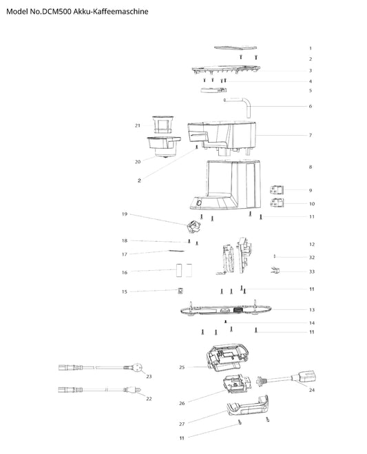 Makita DCM500 Ersatzteile