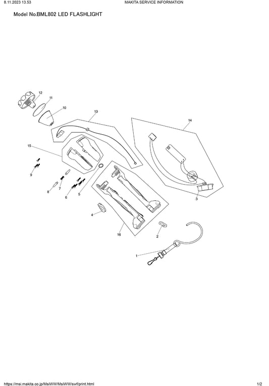 Makita BML802 Ersatzteile