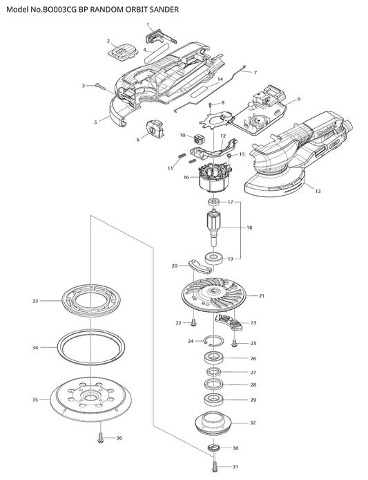Makita BO003CG Ersatzteile