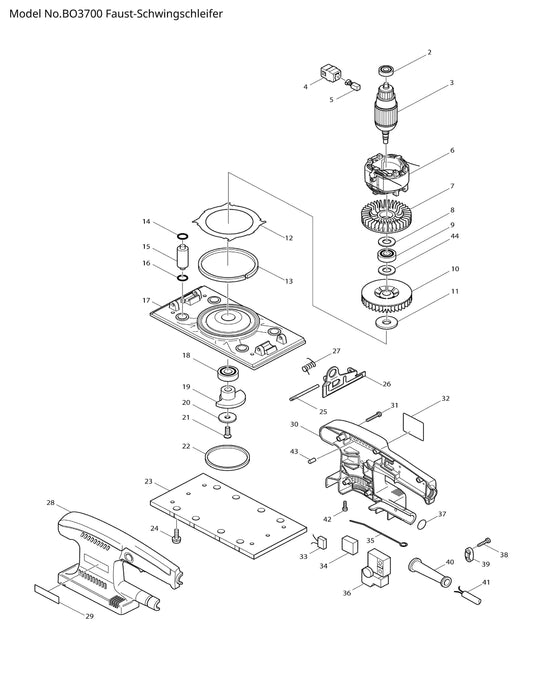 Makita BO3700 Ersatzteile