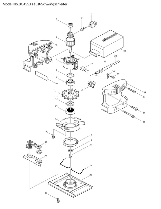 Makita BO4553 Ersatzteile
