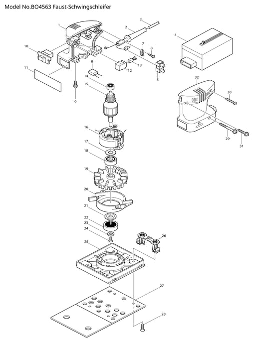 Makita BO4563 Ersatzteile