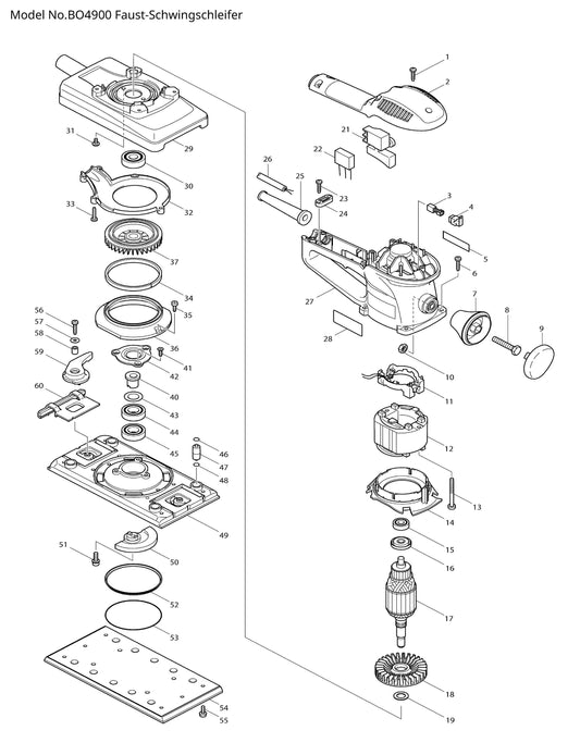 Makita BO4900 Ersatzteile