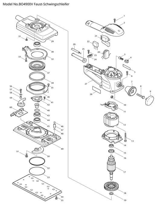 Makita BO4900V Ersatzteile