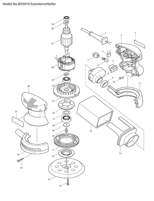 Makita BO5010 Ersatzteile