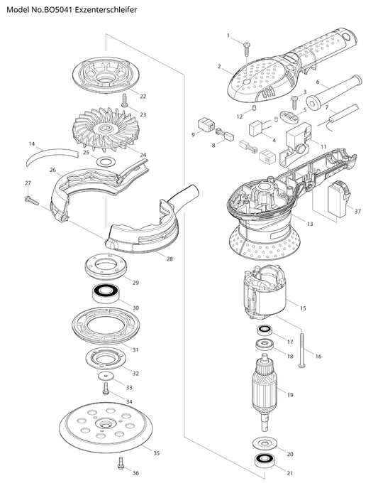 Makita BO5041 Ersatzteile