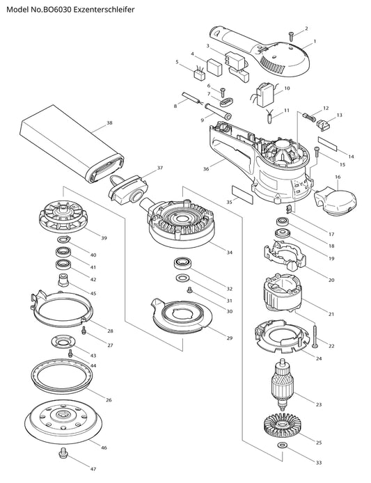 Makita BO6030 Ersatzteile