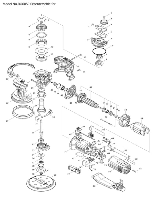 Makita BO6050 Ersatzteile