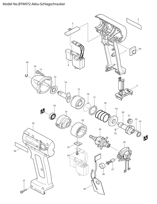 Makita BTW072 Ersatzteile