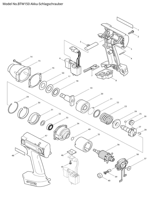 Makita BTW150 Ersatzteile