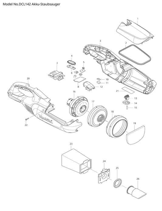 Makita DCL142 Ersatzteile