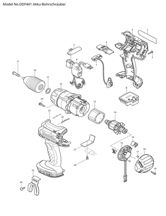 Makita DDF441 Ersatzteile