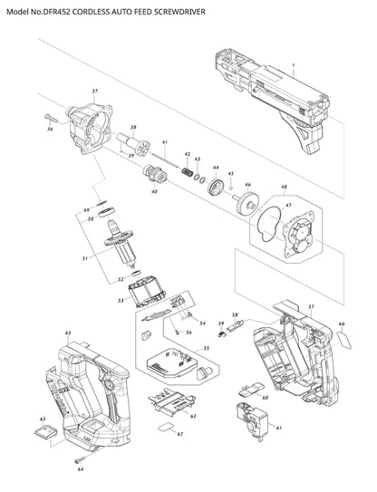 Makita DFR452 Ersatzteile