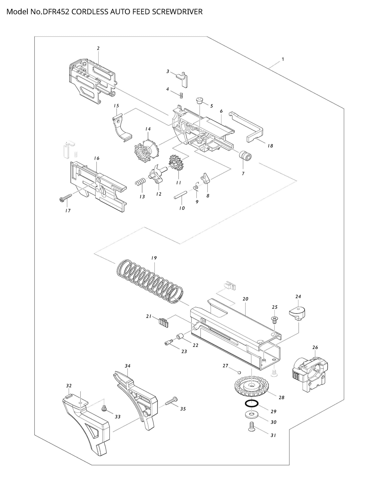 Makita DFR452 Ersatzteile