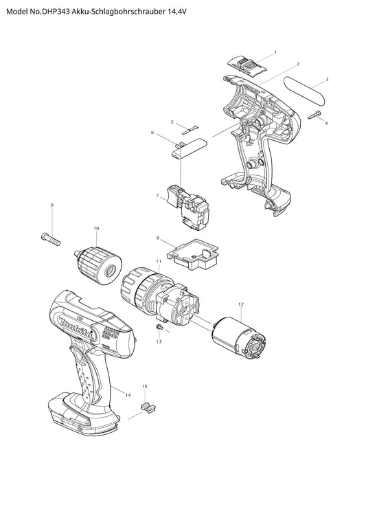 Makita DHP343 Ersatzteile