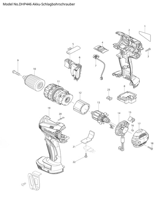Makita DHP446 Ersatzteile
