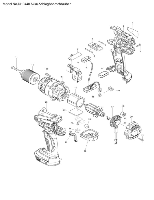 Makita DHP448 Ersatzteile