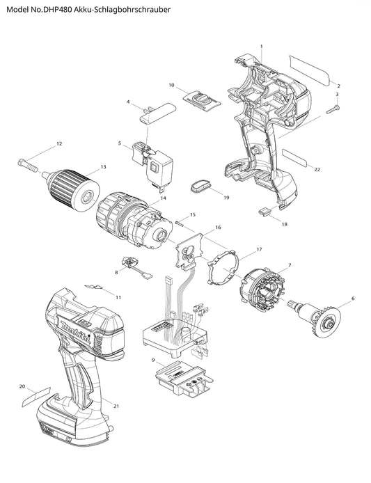 Makita DHP480 Ersatzteile