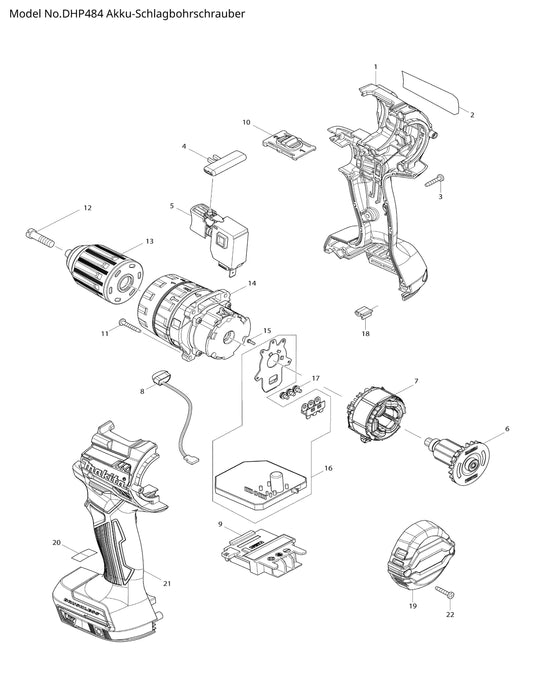 Makita DHP484 Ersatzteile