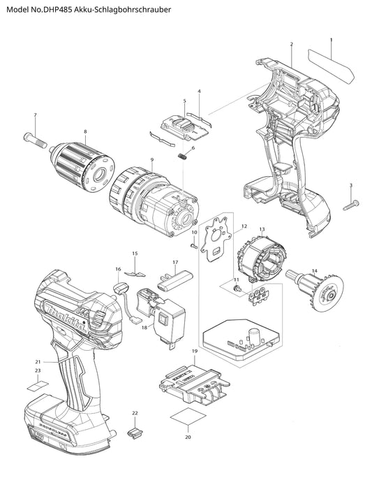 Makita DHP485 Ersatzteile