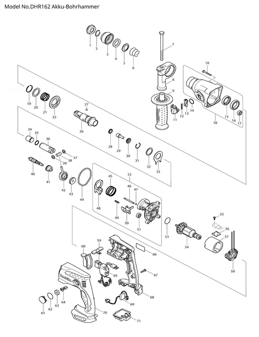 Makita DHR162 Ersatzteile