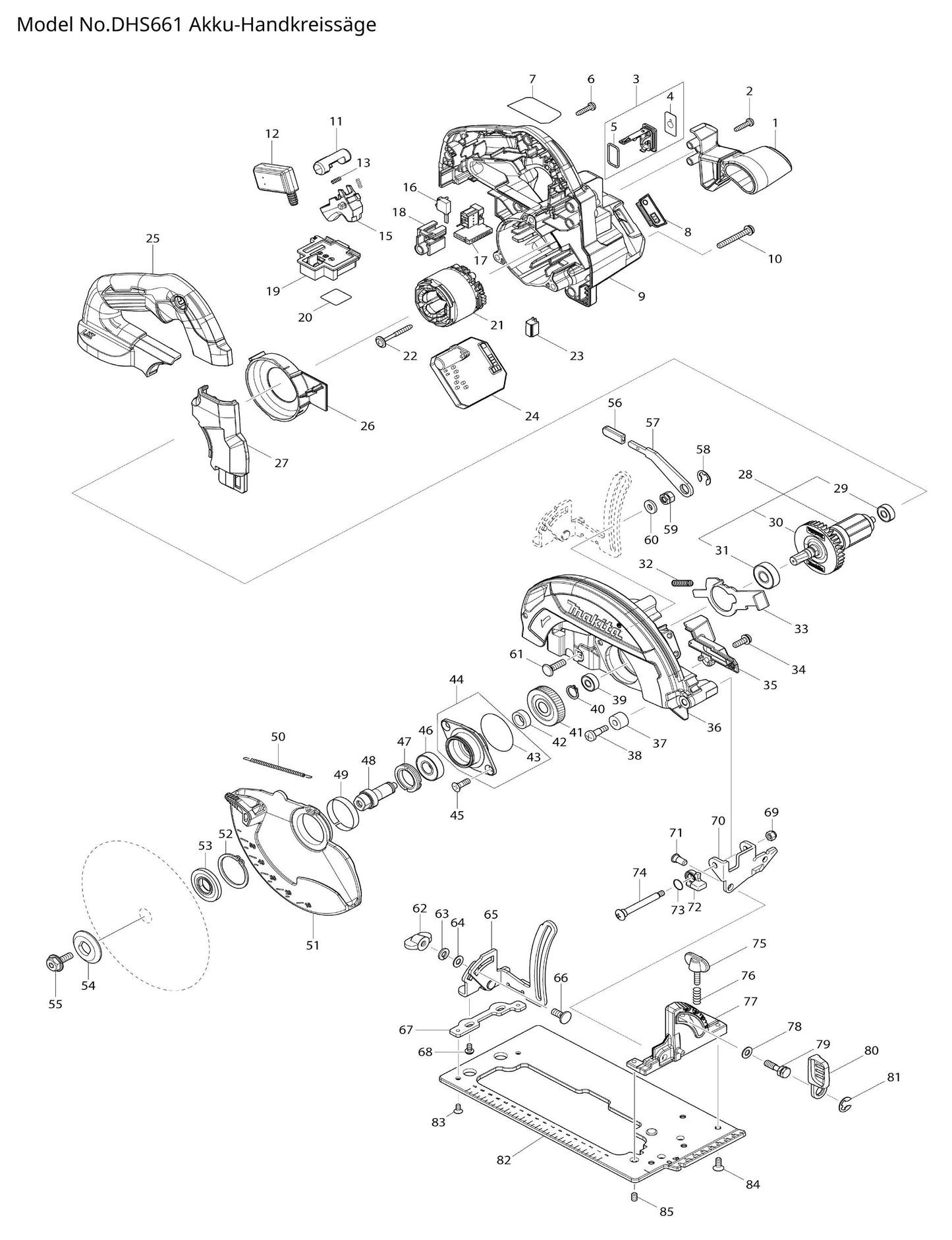 Makita DHS661 Ersatzteile