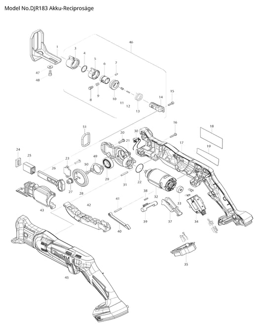 Makita DJR183 Ersatzteile