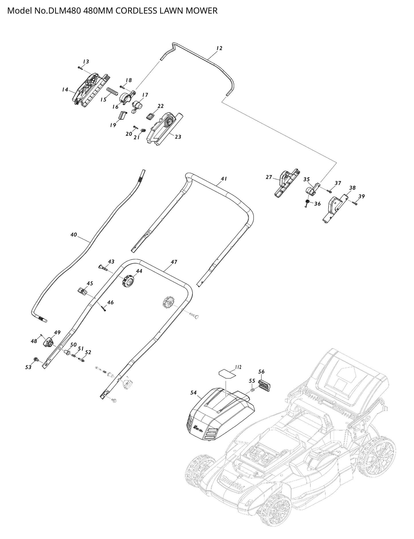Makita DLM480 Ersatzteile