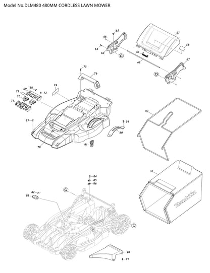 Makita DLM480 Ersatzteile