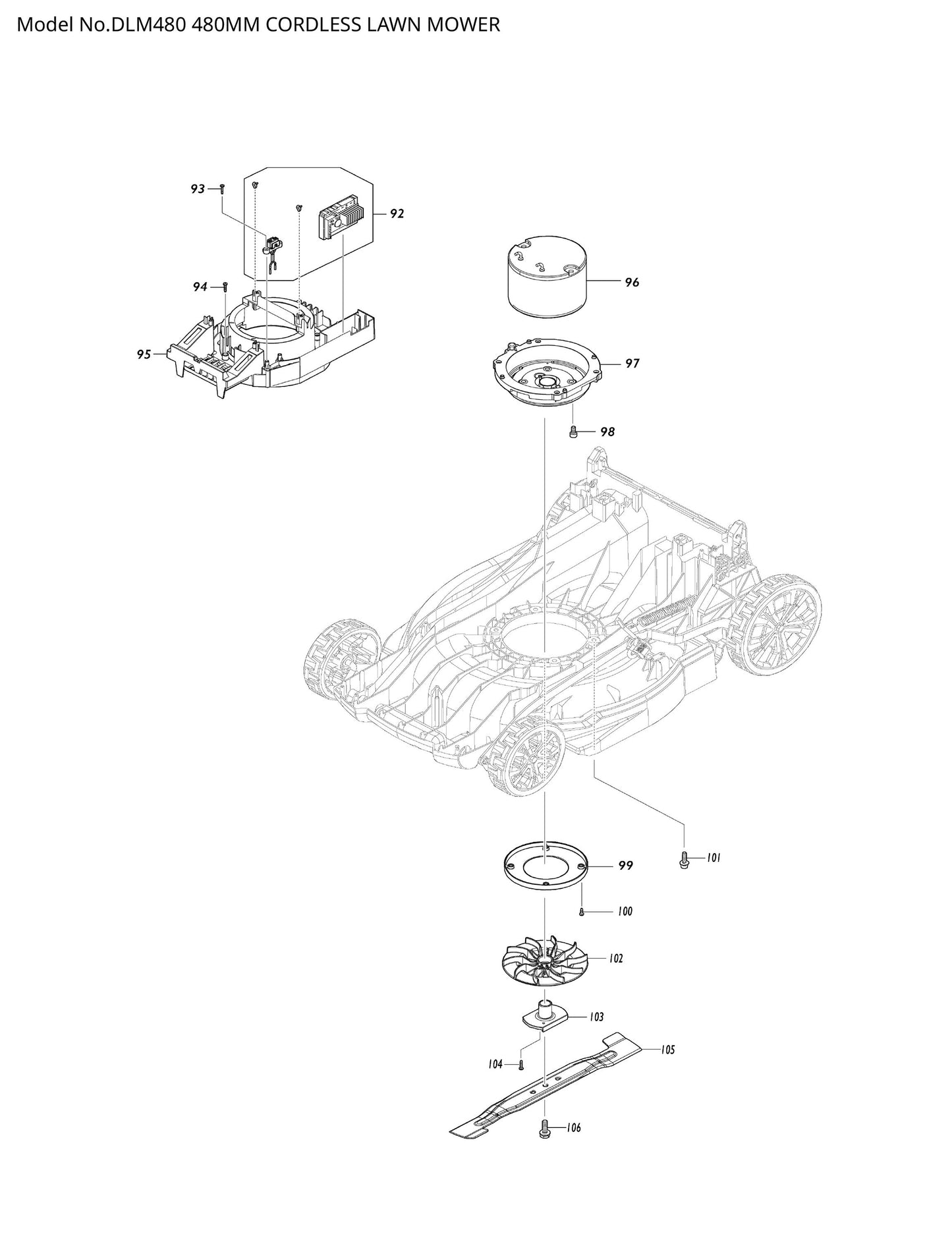 Makita DLM480 Ersatzteile