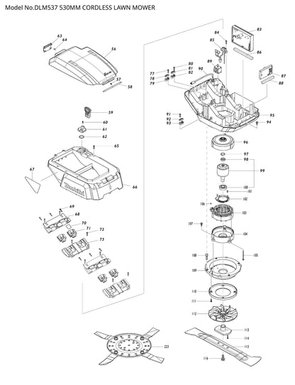 Makita DLM537 Ersatzteile