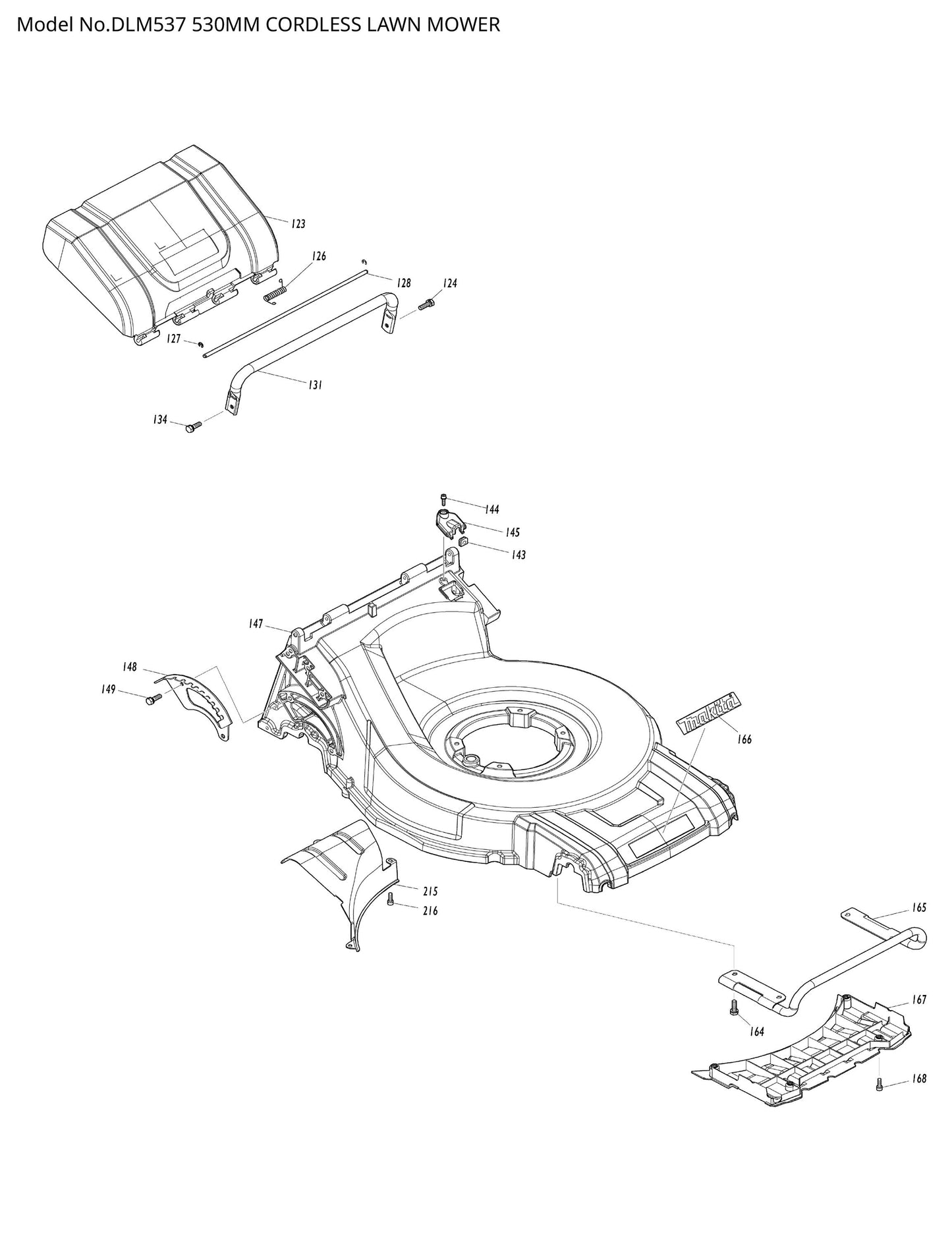 Makita DLM537 Ersatzteile
