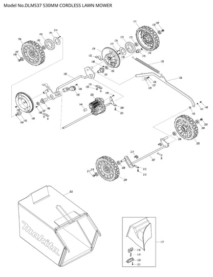 Makita DLM537 Ersatzteile