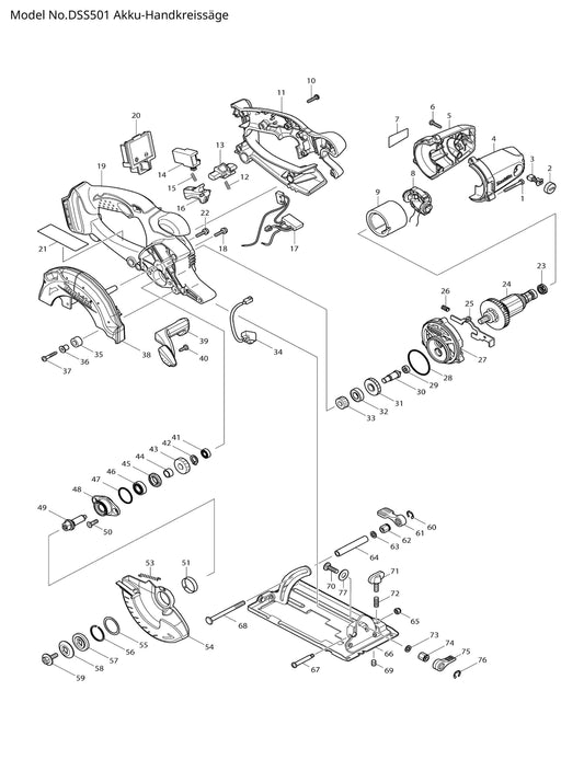 Makita DSS501 Ersatzteile
