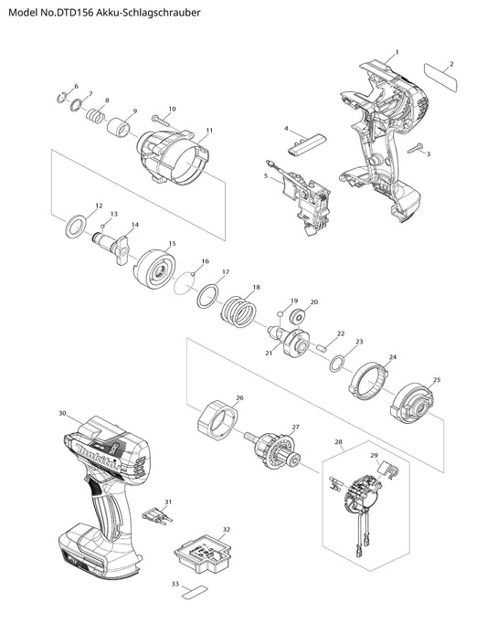 Makita DTD156 Ersatzteile
