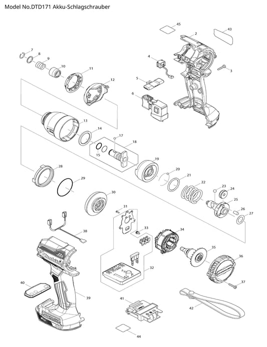 Makita DTD171 Ersatzteile