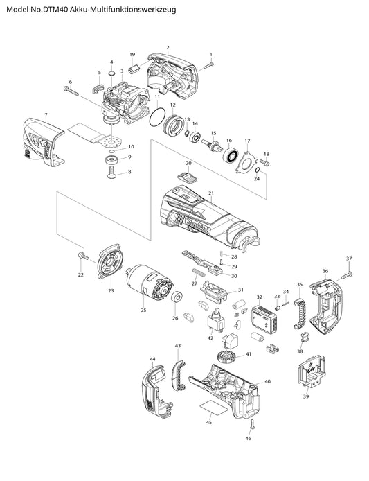 Makita DTM40 Ersatzteile