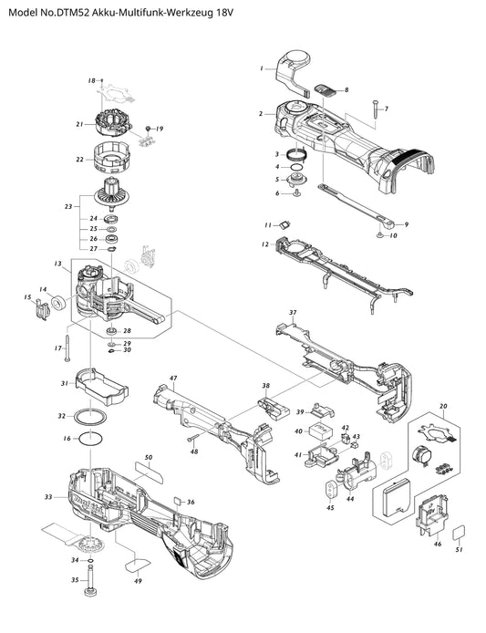 Makita DTM52 Ersatzteile
