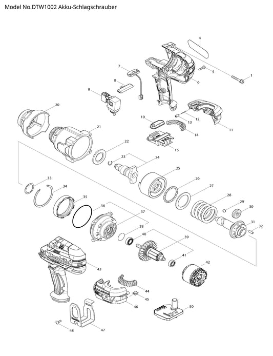 Makita DTW1002 Ersatzteile