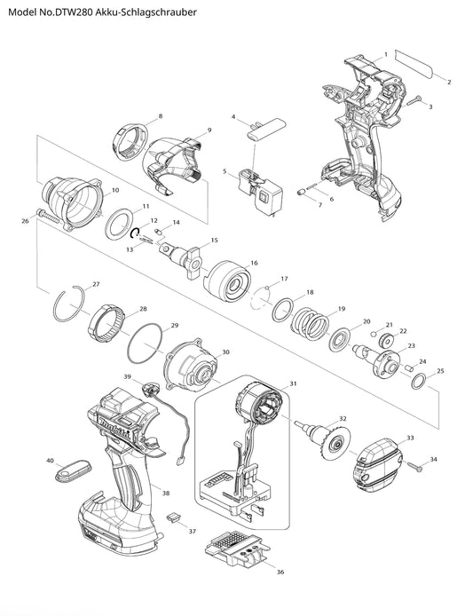 Makita DTW280 Ersatzteile