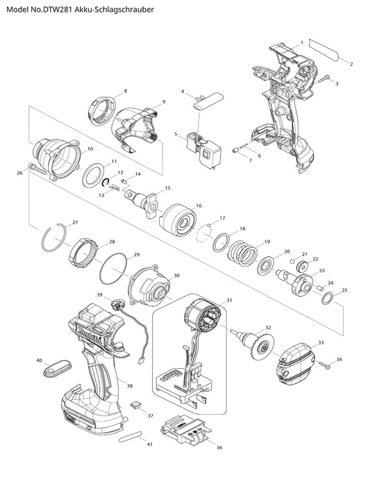 Makita DTW281 Ersatzteile